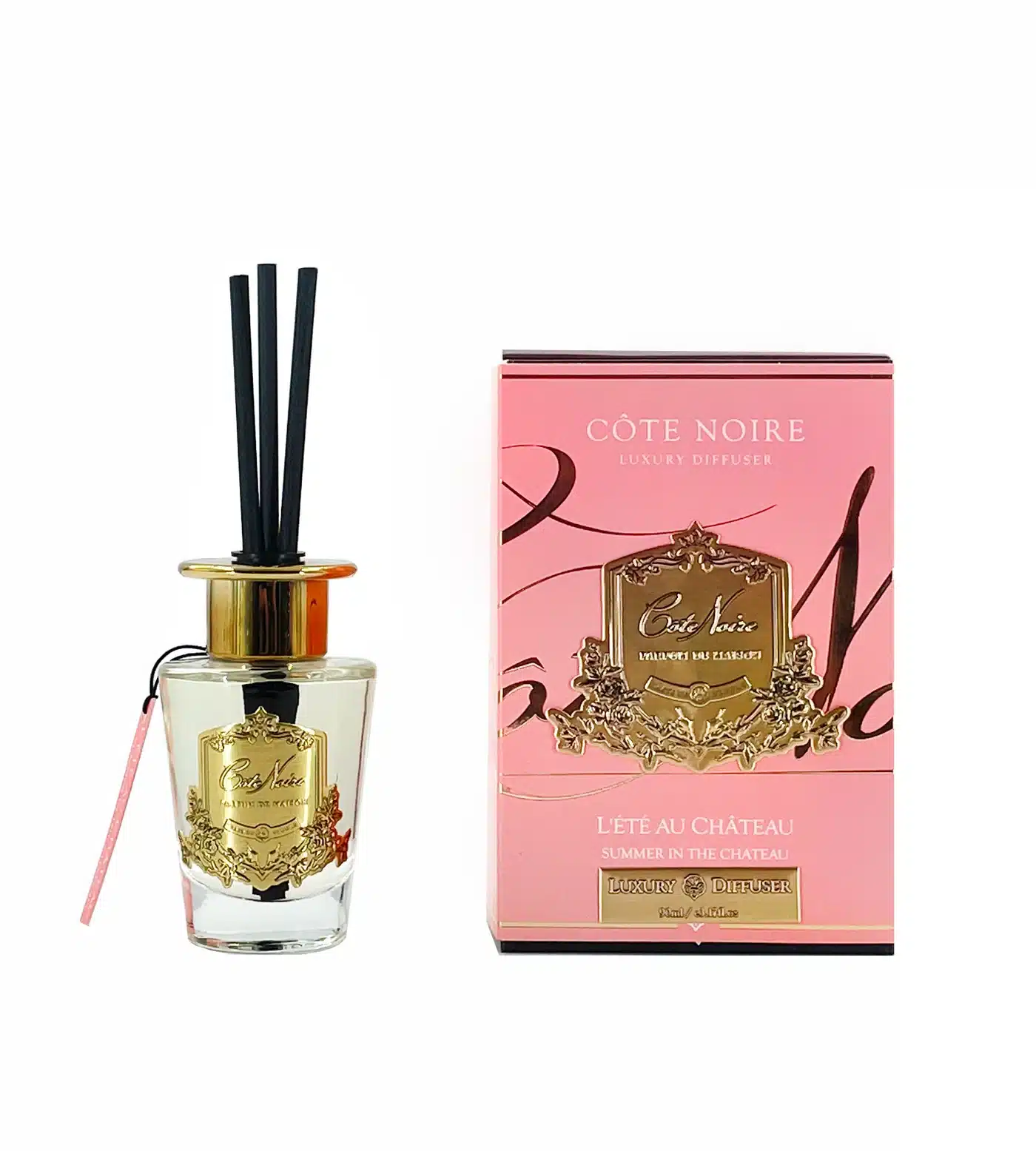 Cote Noire Diffuser Sæt - Sommer i slottet - Guld 90 ml.